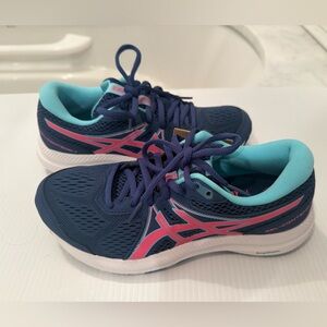 ASICS GEL-CONTEND 7 Running Shoes Midnight Blue hot Pink Women's sz 6